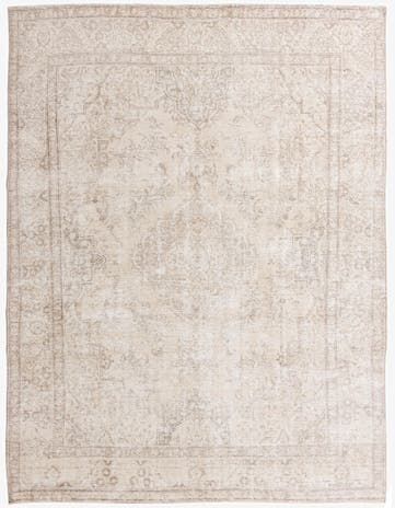 9' 1 x 12' 7 Hand Knotted Ultra Vintage Persian Wool Rug