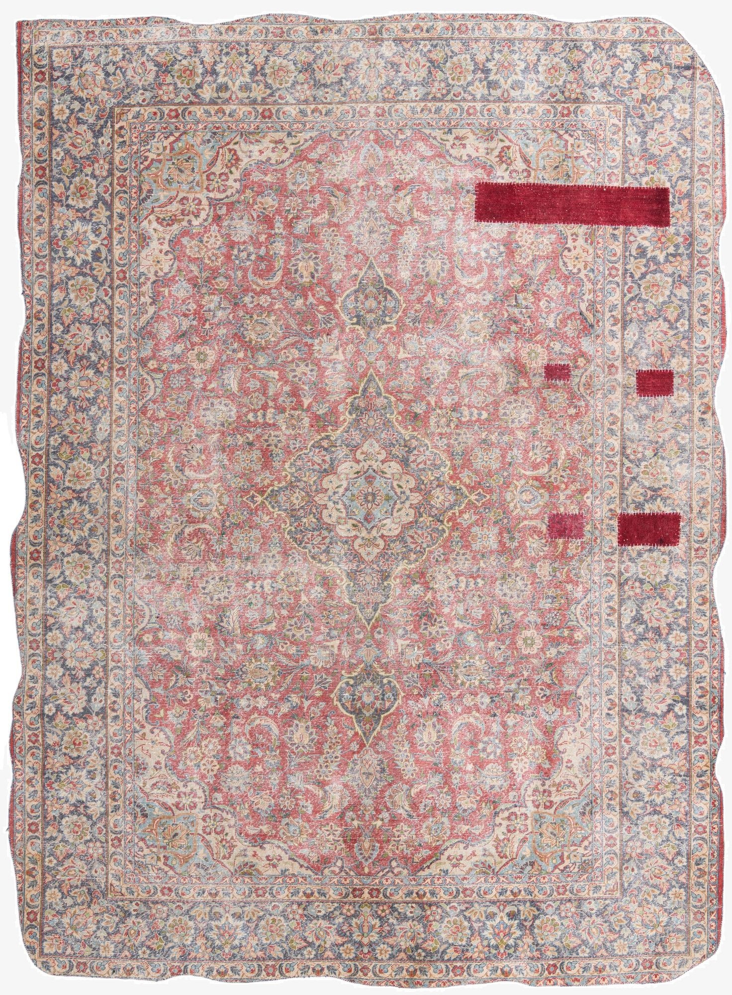 8' 5 x 12' 9  Hand Knotted Ultra Vintage Persian Wool Rug