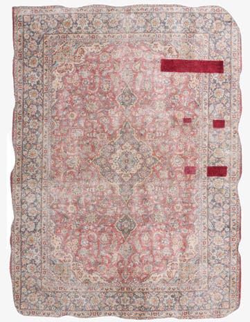 8' 5 x 12' 9 Hand Knotted Ultra Vintage Persian Wool Rug