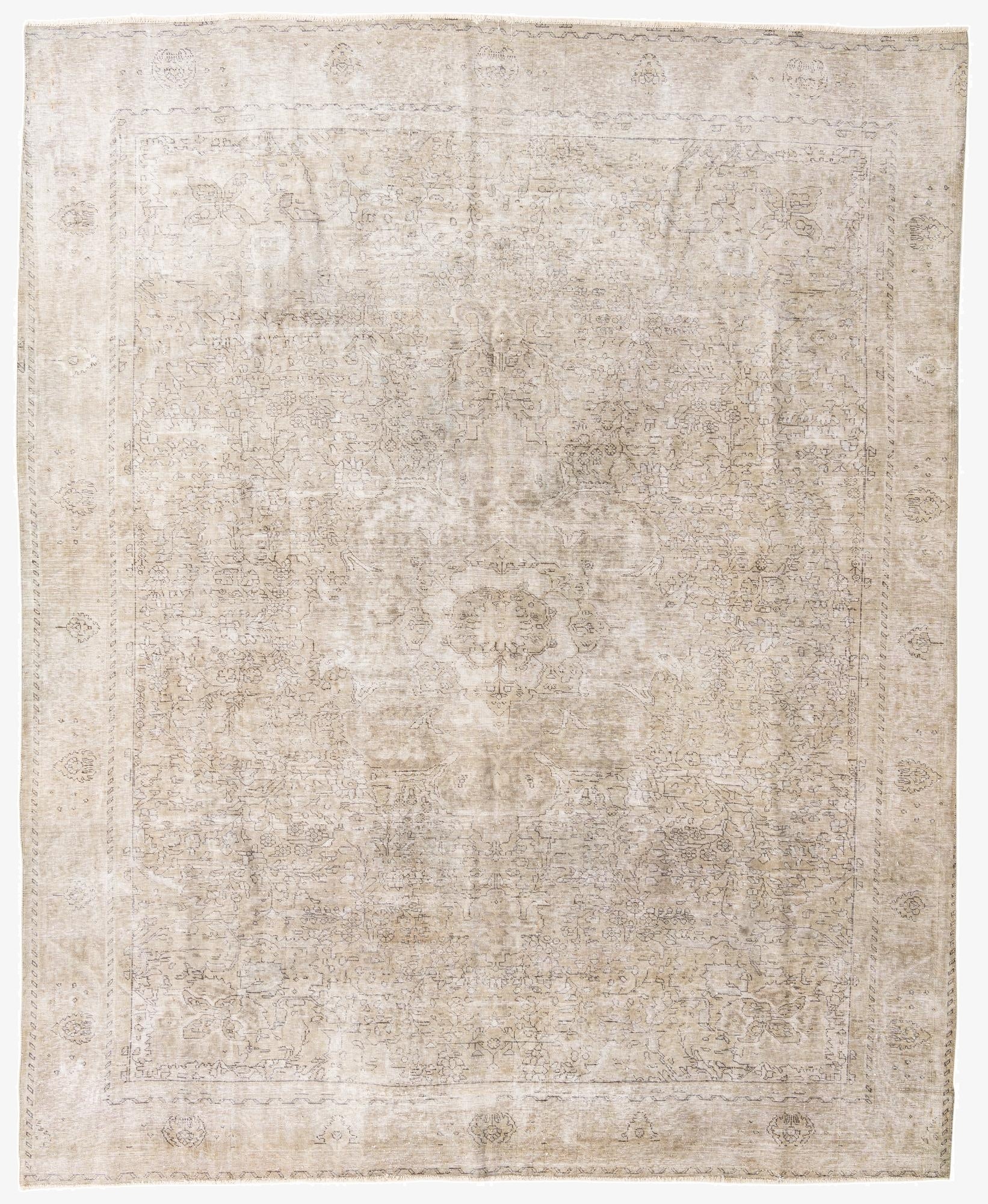 9' 5 x 11' 7  Hand Knotted Ultra Vintage Persian Wool Rug