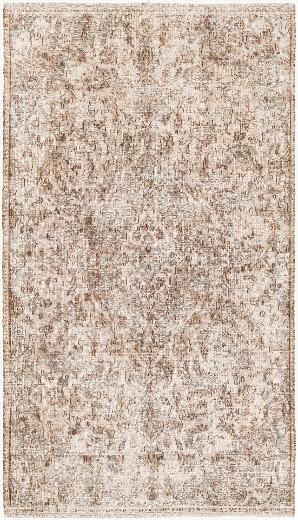 4' x 7' 1  Hand Knotted Ultra Vintage Persian Wool Rug