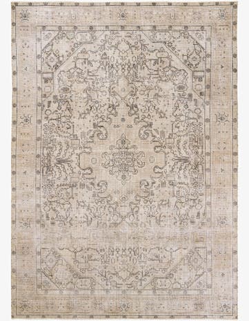 7' 8 x 11' 2 Hand Knotted Ultra Vintage Persian Wool Rug