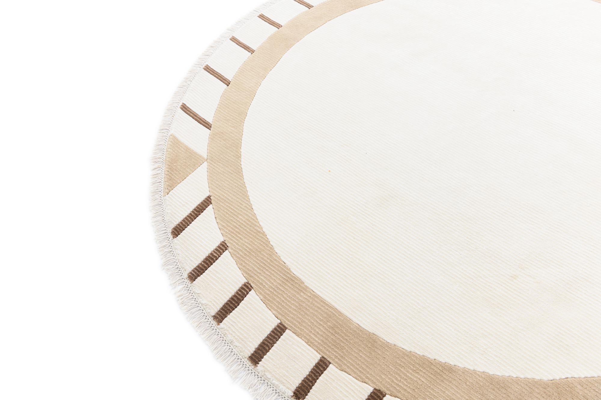 6' 7 x 6' 7 Hand Knotted Darya Wool Round Rug