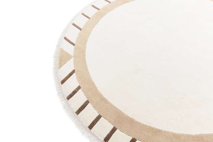 6' 7 x 6' 7 Hand Knotted Darya Wool Round Rug