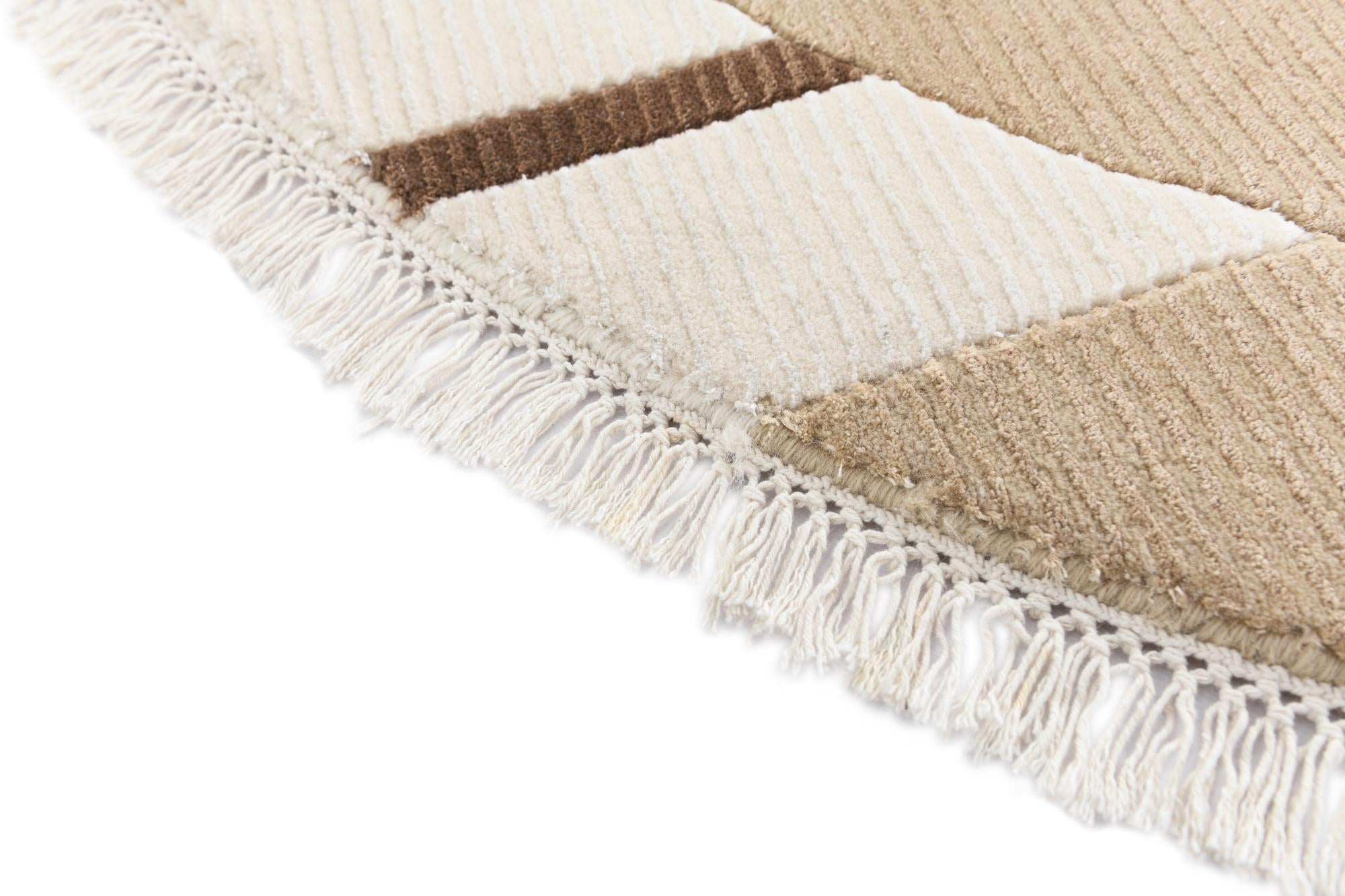 6' 7 x 6' 7 Hand Knotted Darya Wool Round Rug