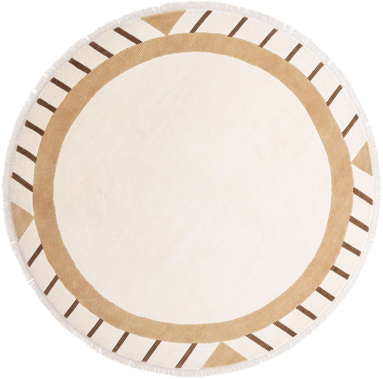 6' 7 x 6' 7 Hand Knotted Darya Wool Round Rug