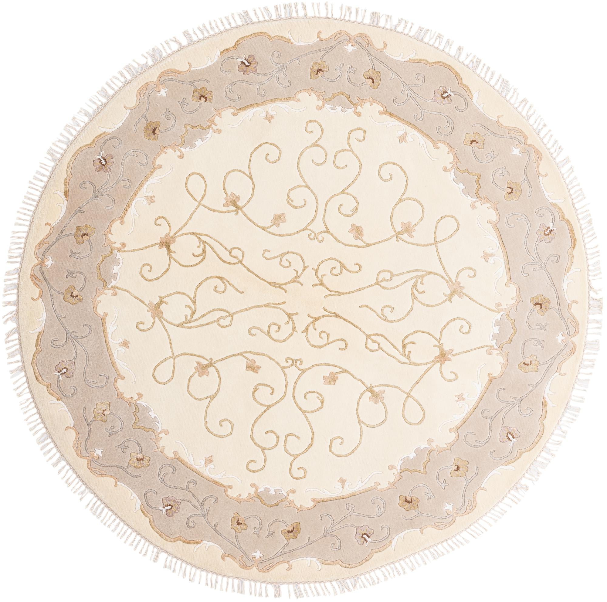 6' 5 x 6' 5 Hand Knotted Darya Round Rug