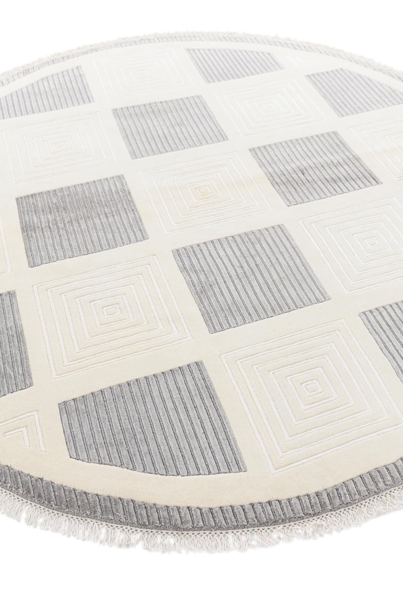 6' 4 x 6' 4 Hand Knotted Darya Wool Round Rug