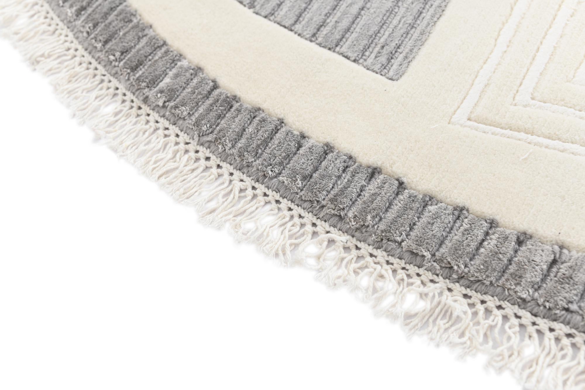 6' 4 x 6' 4 Hand Knotted Darya Wool Round Rug