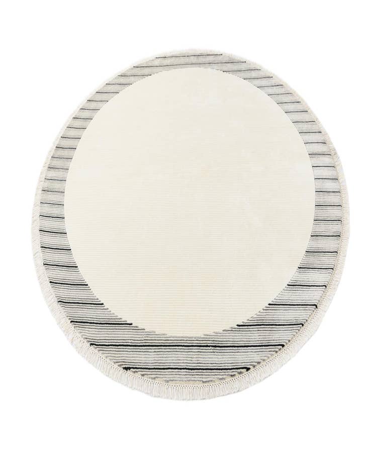 Detail image of 6' 6 x 6' 6  Hand Knotted Darya Wool Round Rug