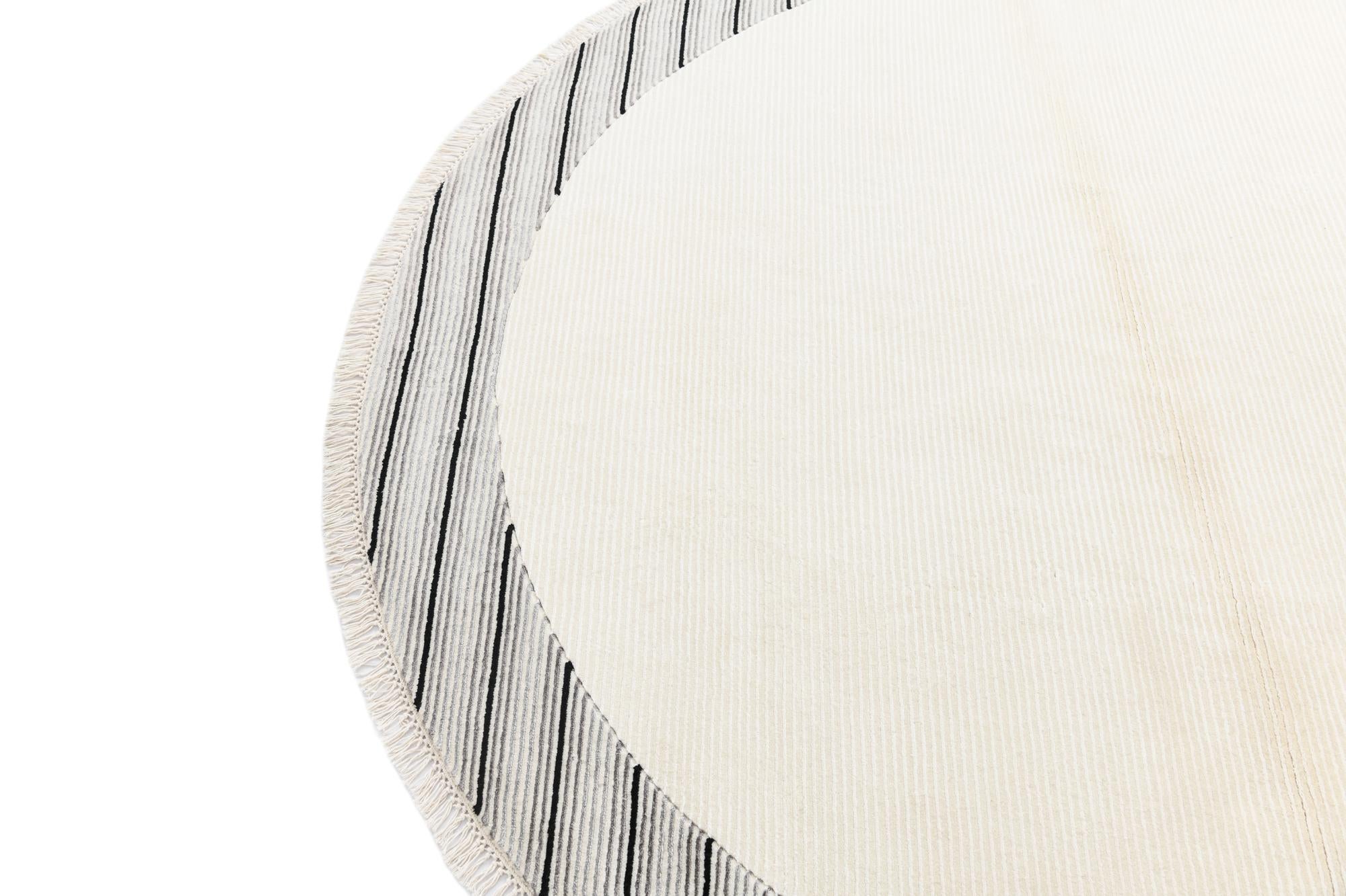 6' 6 x 6' 6 Hand Knotted Darya Wool Round Rug