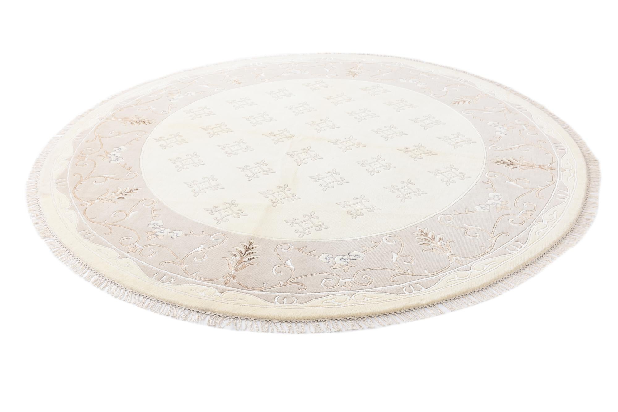 8' 3 x 8' 3 Hand Knotted Darya Wool Round Rug