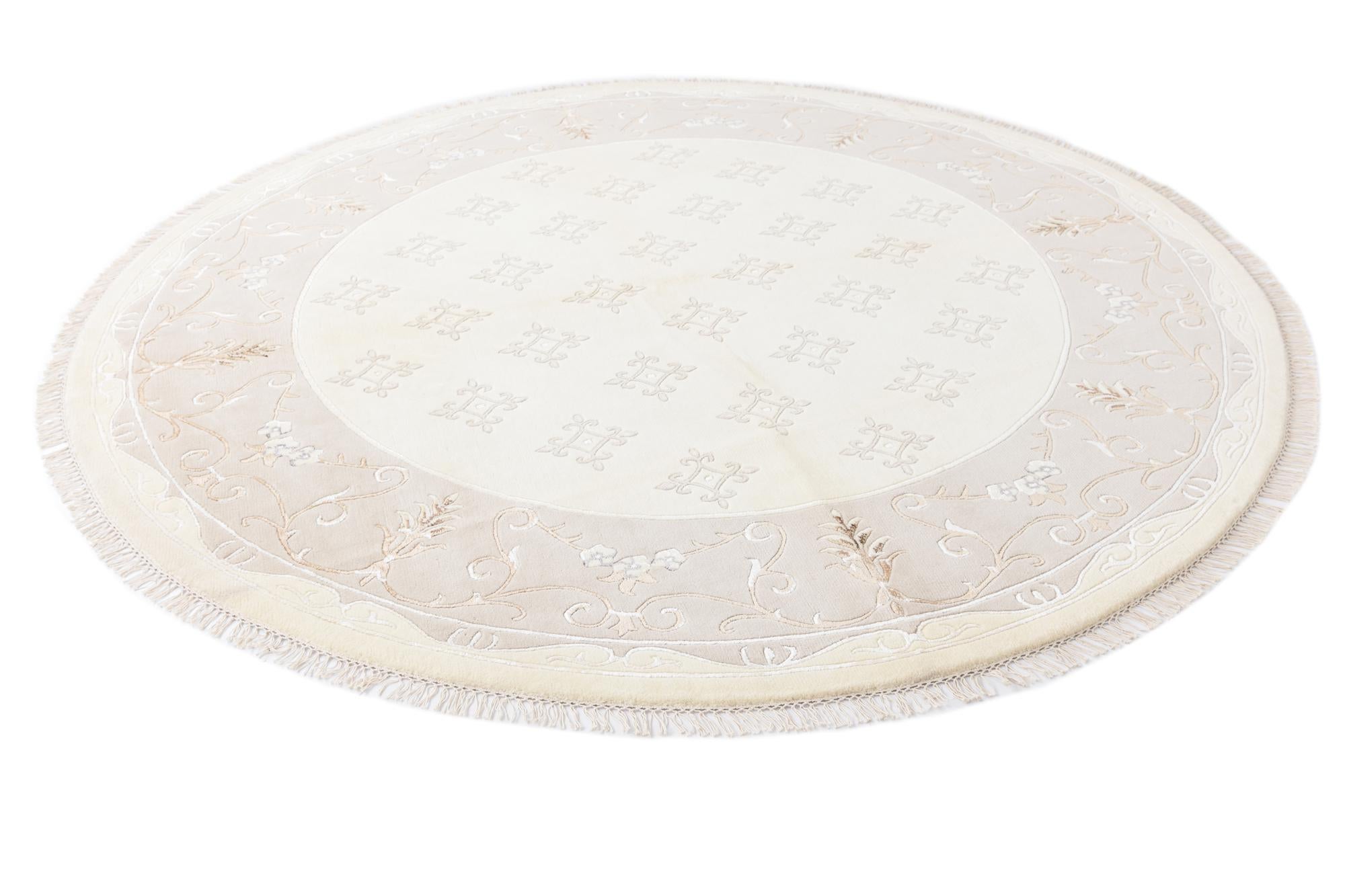 8' 3 x 8' 3 Hand Knotted Darya Wool Round Rug