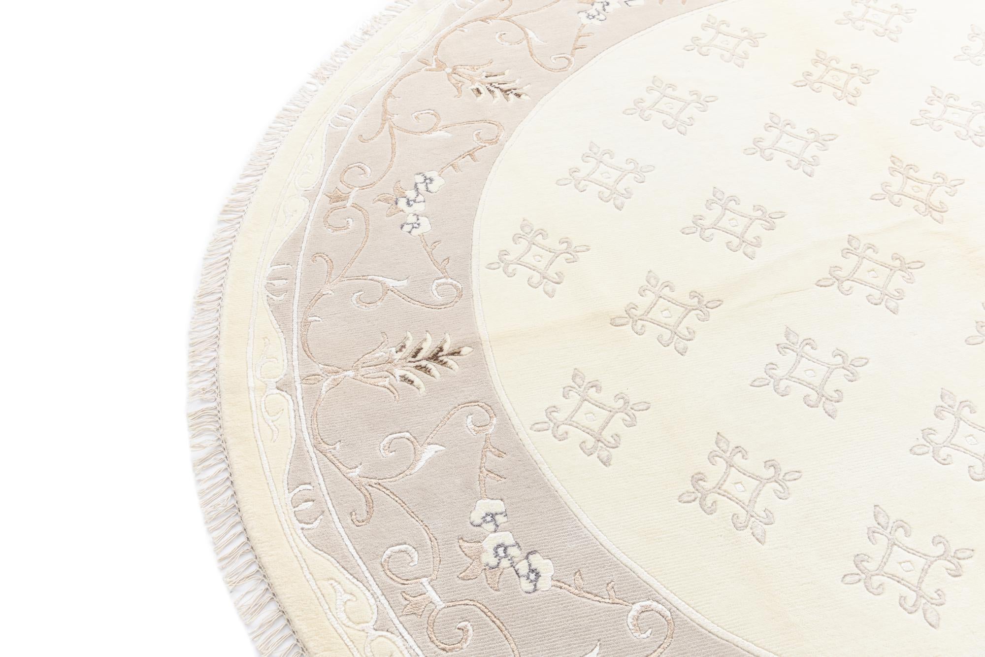 8' 3 x 8' 3 Hand Knotted Darya Wool Round Rug