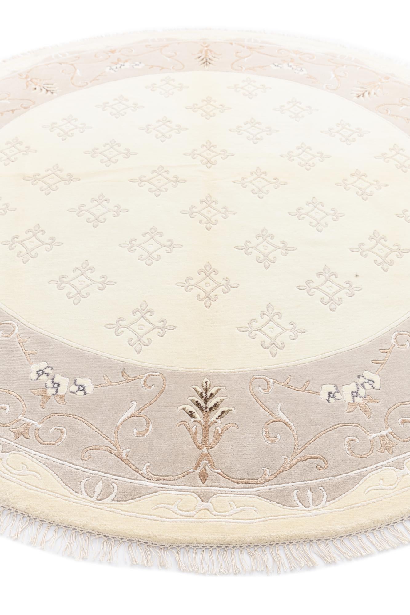 8' 3 x 8' 3 Hand Knotted Darya Wool Round Rug
