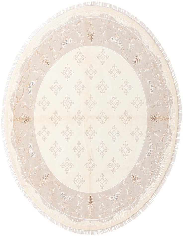 Detail image of 8' 3 x 8' 3 Hand Knotted Darya Wool Round Rug