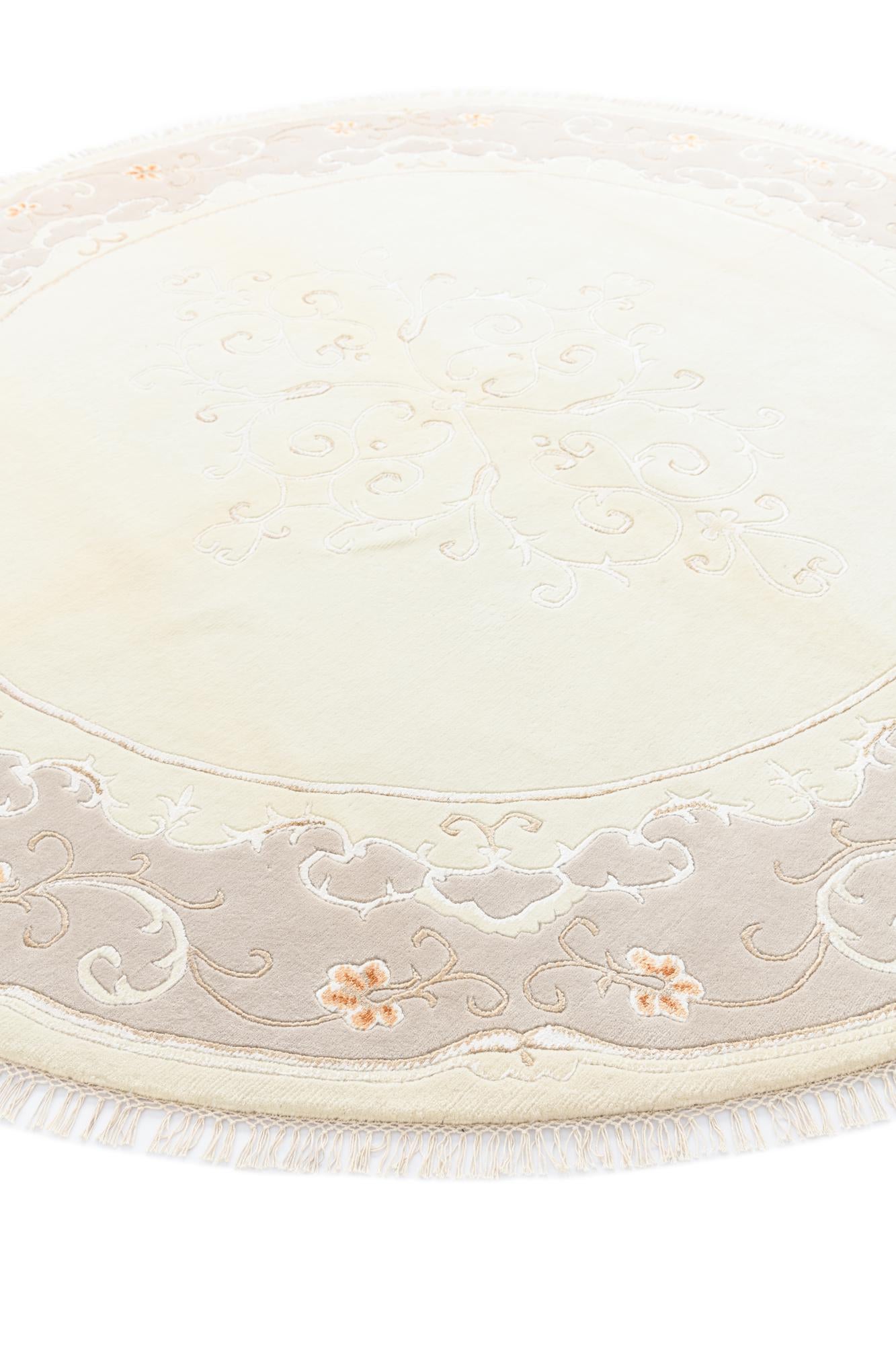 8' 4 x 8' 4 Hand Knotted Darya Wool Round Rug
