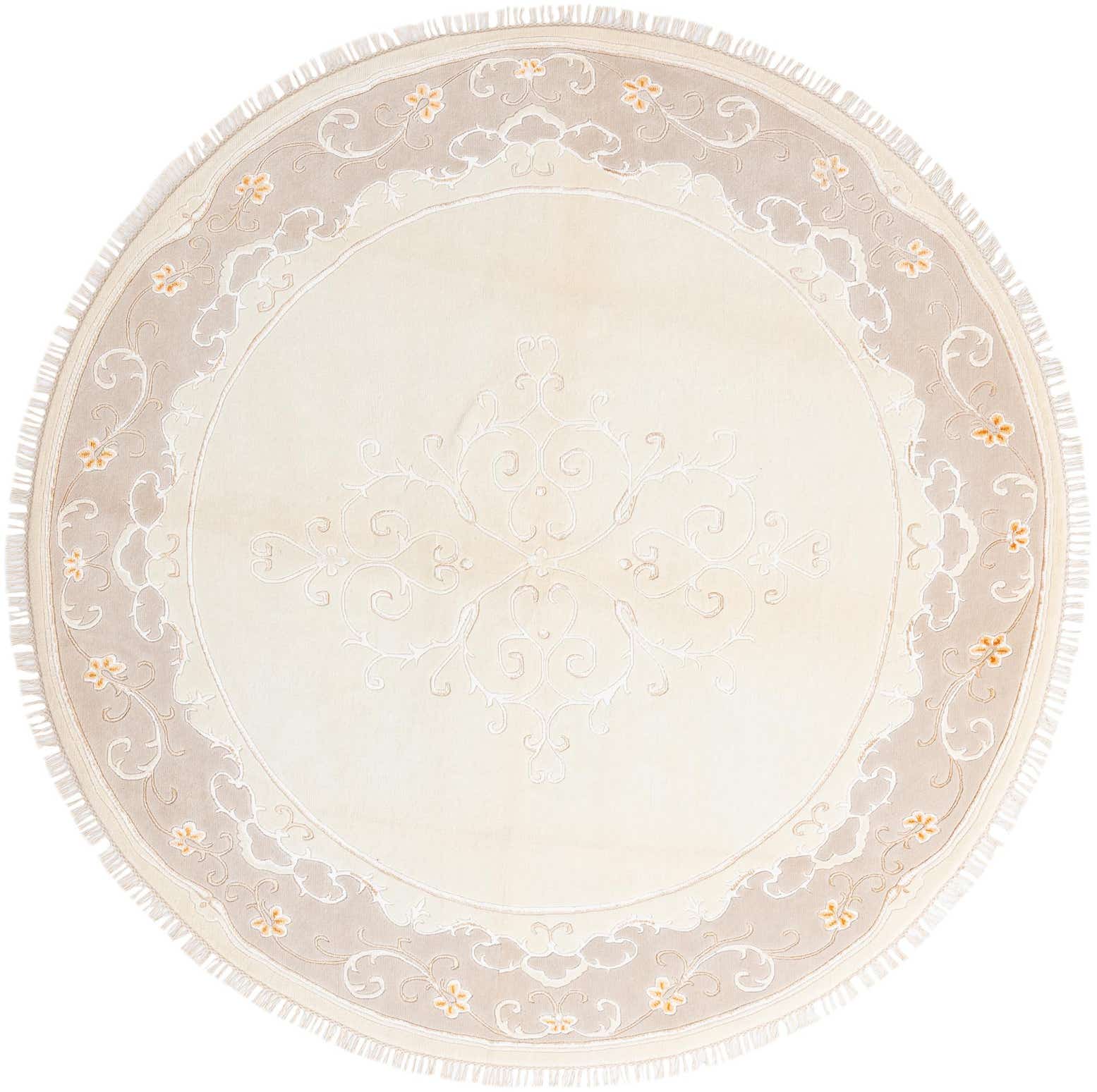8' 4 x 8' 4 Hand Knotted Darya Wool Round Rug