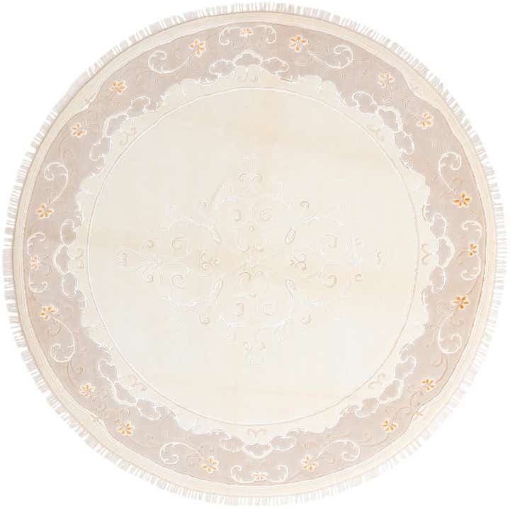 8' 4 x 8' 4 Hand Knotted Darya Wool Round Rug