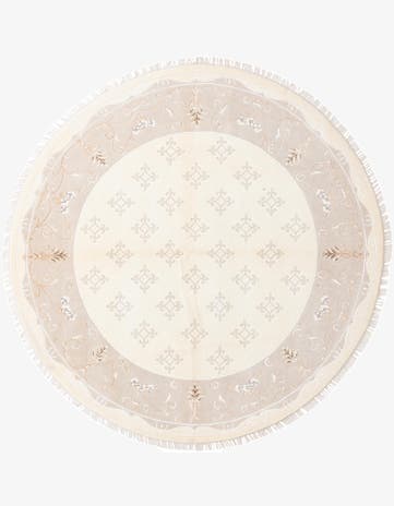 8' 3 x 8' 3 Hand Knotted Darya Wool Round Rug