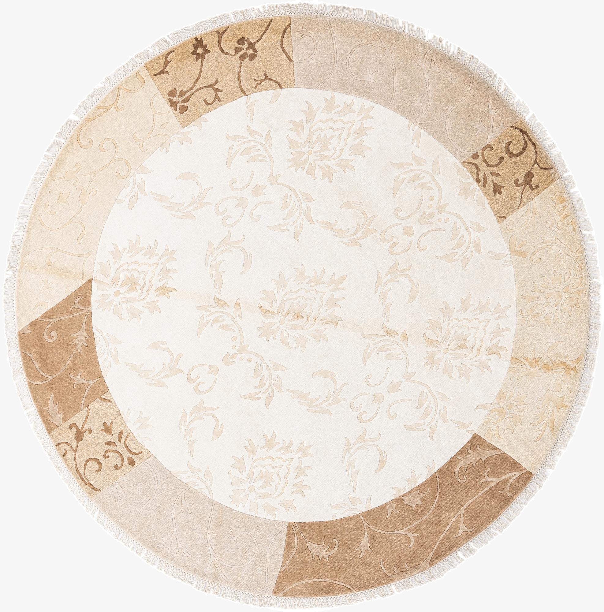 6' 7 x 6' 7  Hand Knotted Darya Round Rug