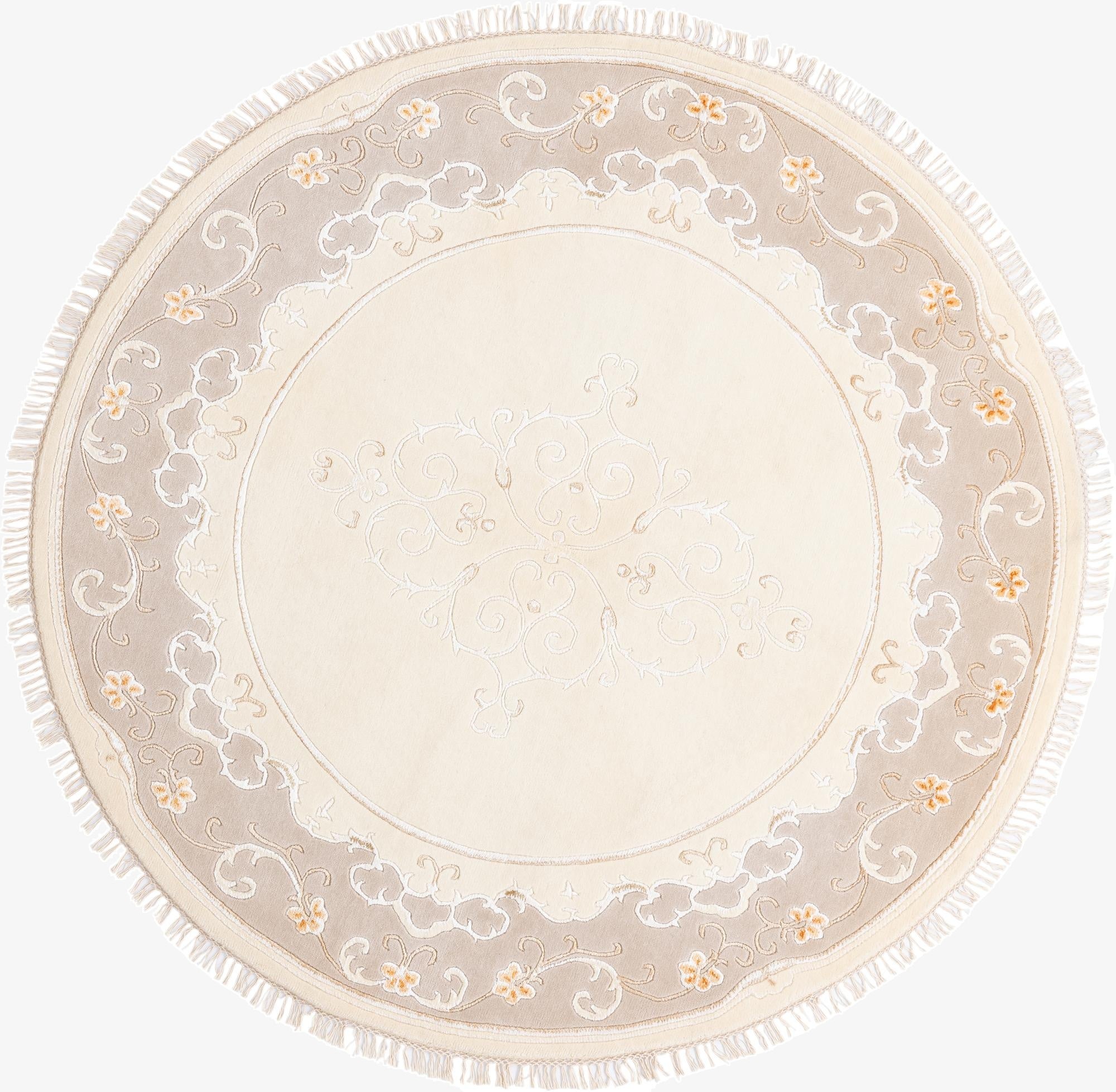 6' 7 x 6' 7  Hand Knotted Darya Round Rug