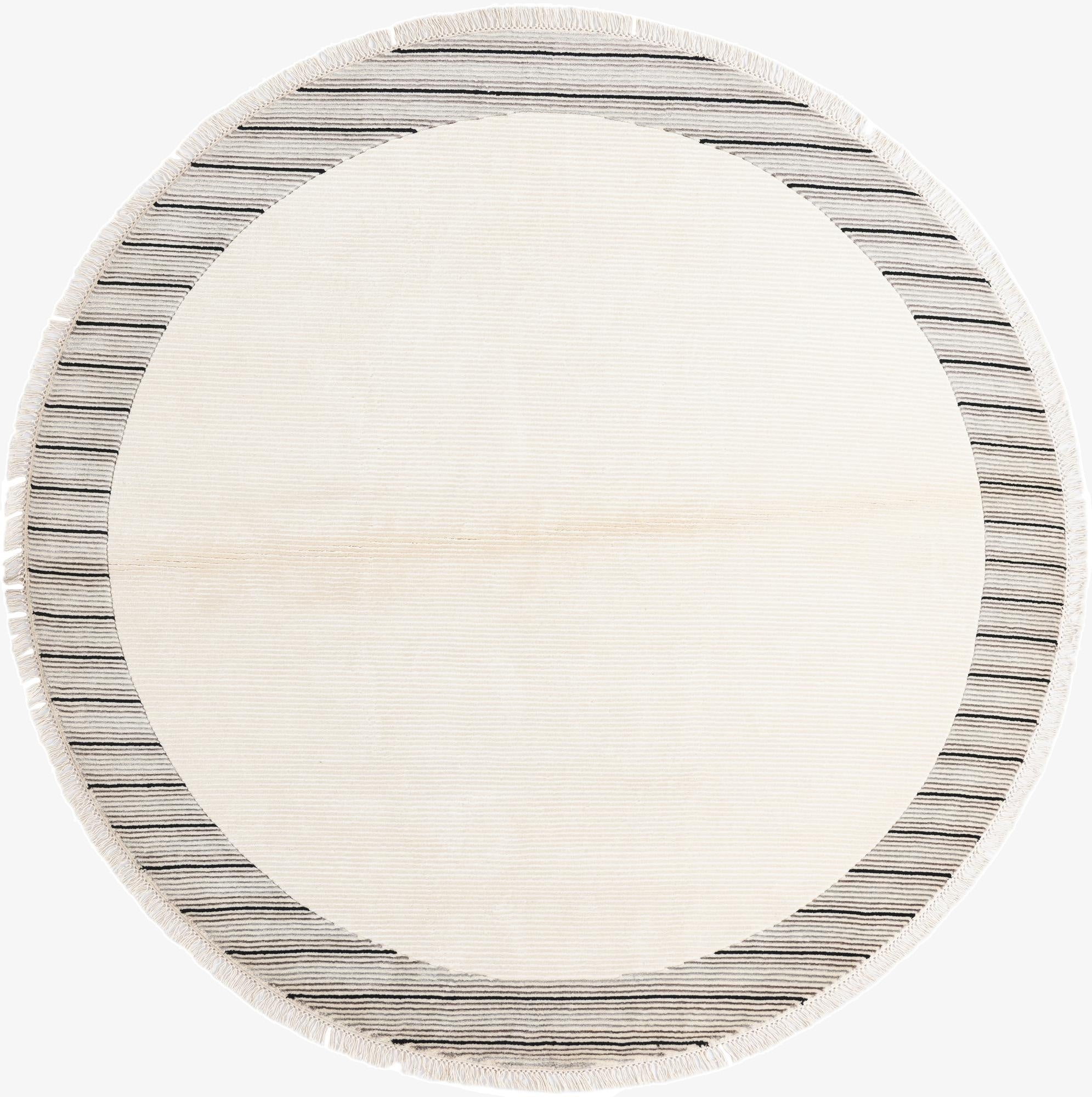 6' 6 x 6' 6  Hand Knotted Darya Wool Round Rug