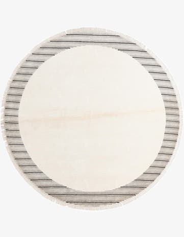 6' 6 x 6' 6 Hand Knotted Darya Wool Round Rug