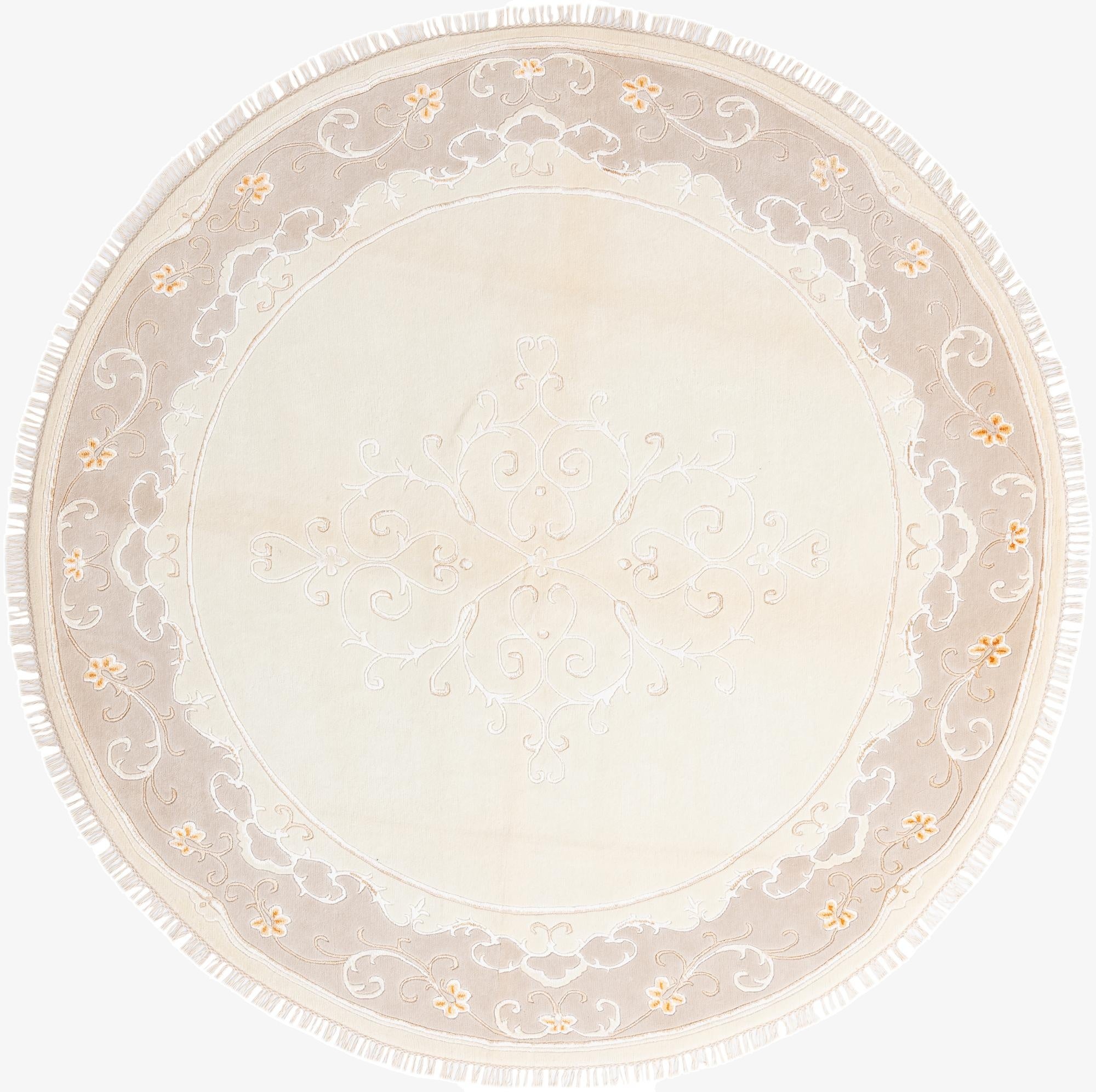 8' 4 x 8' 4  Hand Knotted Darya Wool Round Rug