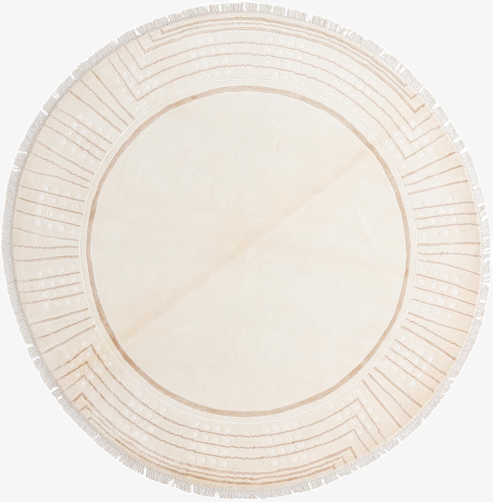 6' 7 x 6' 7  Hand Knotted Darya Round Rug