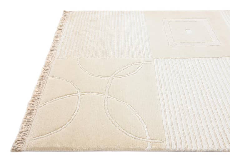 Detailansicht von 85cm x 300cm Handgeknüpft Darya Wolle Läufer Teppich