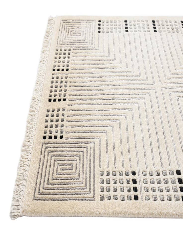 Detail image of 2' 8 x 10'  Hand Knotted Darya Wool Runner Rug