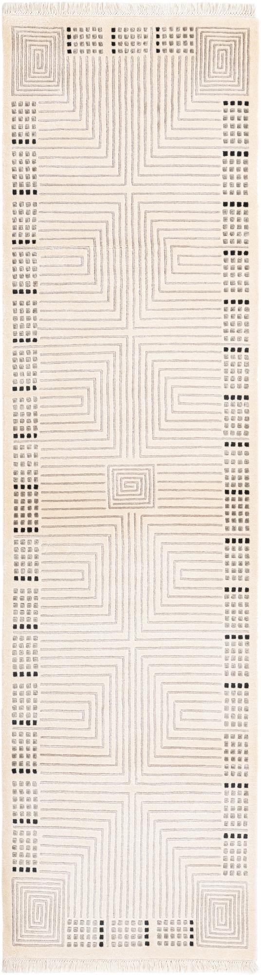 2' 8 x 10' Hand Knotted Darya Wool Runner Rug