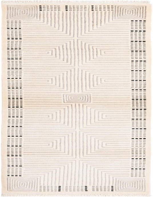 Detail image of 2' 8 x 10' Hand Knotted Darya Wool Runner Rug