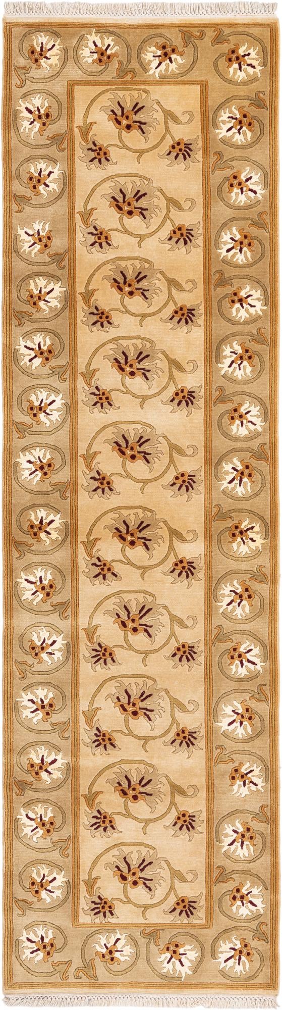 2' 8 x 9' 9 Hand Knotted Darya Wool Runner Rug