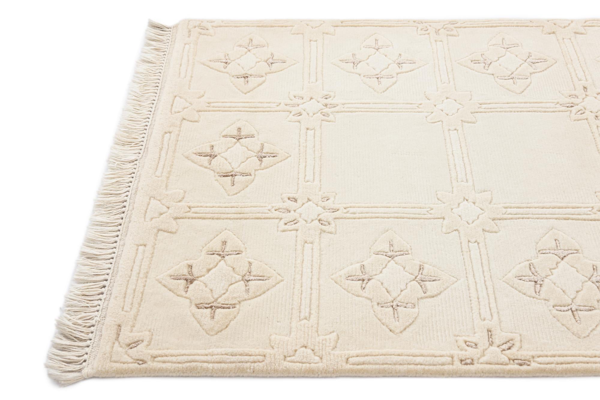 2' 8 x 9' 5 Hand Knotted Darya Wool Runner Rug