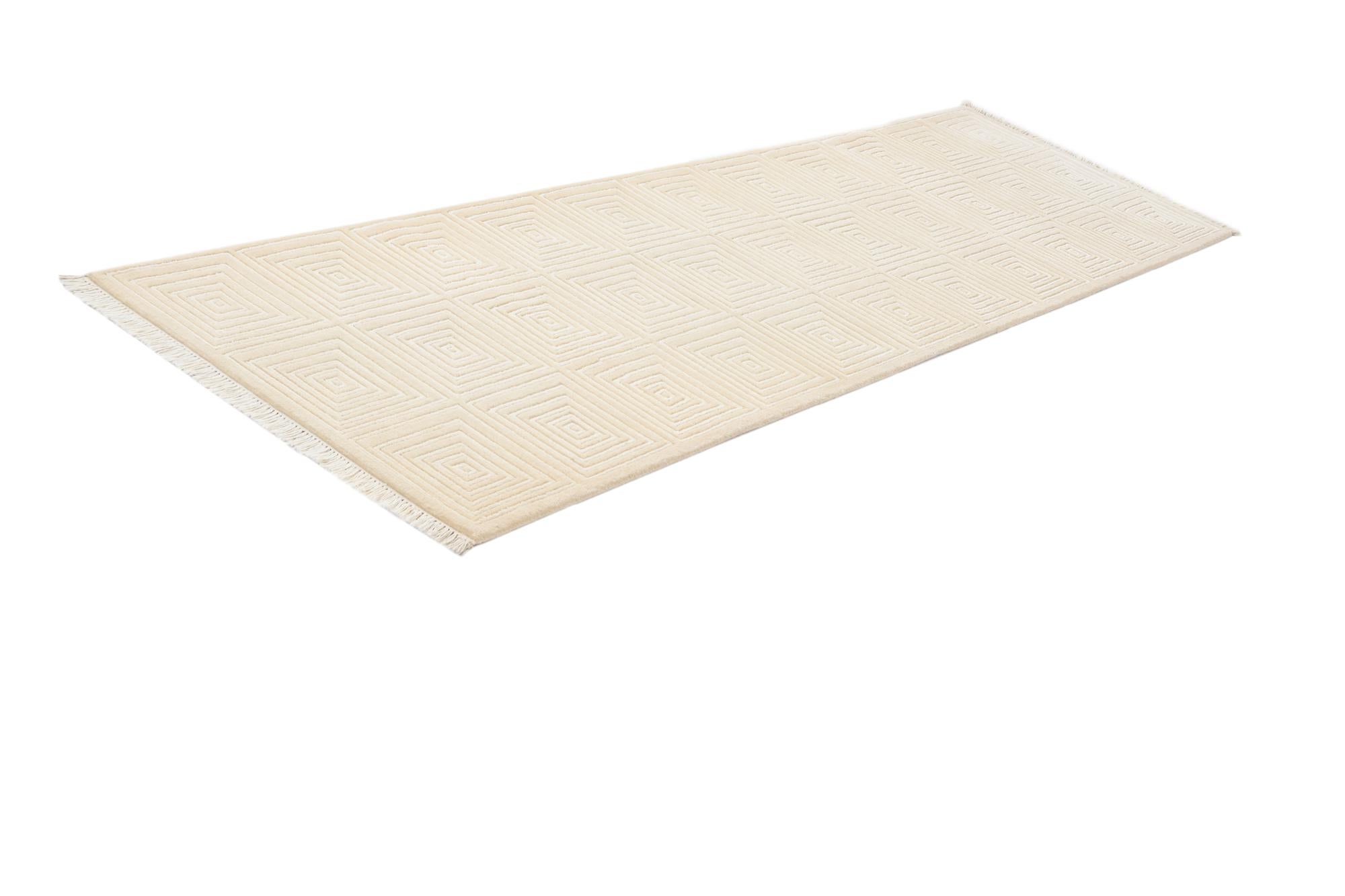 2' 7 x 9' 10 Hand Knotted Darya Wool Runner Rug