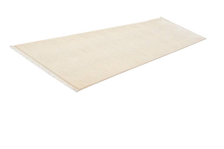 Detailansicht von 80cm x 300cm Handgeknüpft Darya Wolle Läufer Teppich
