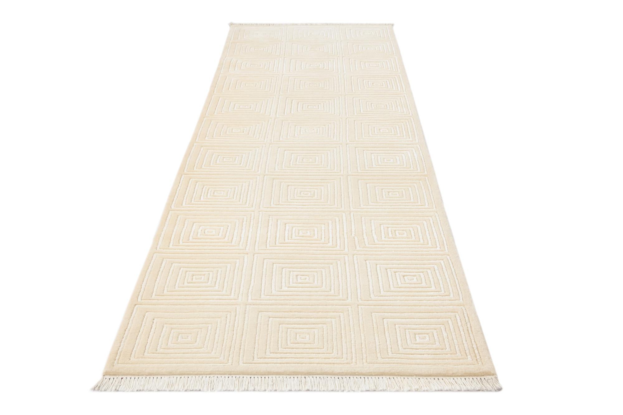 2' 7 x 9' 10 Hand Knotted Darya Wool Runner Rug