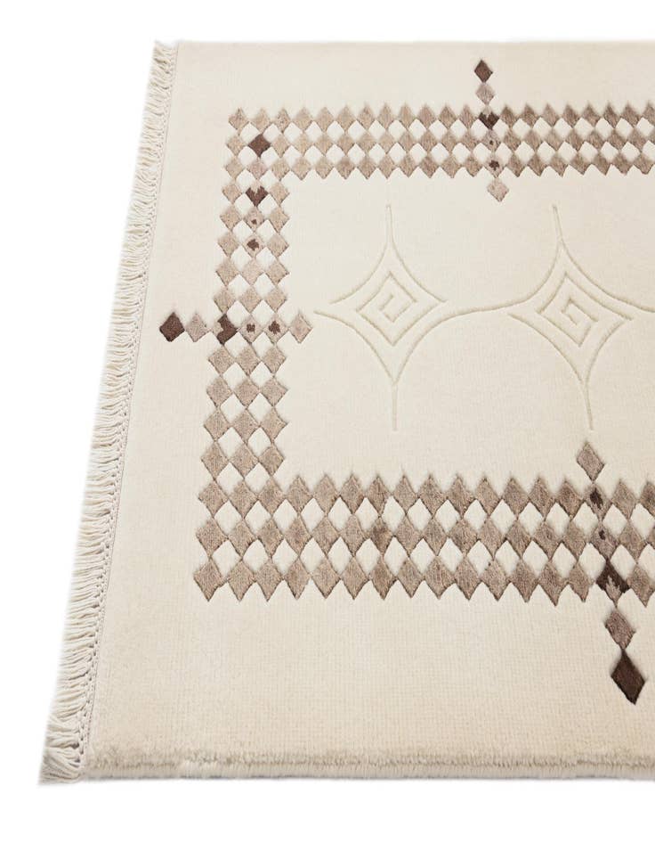 Detail image of 2' 9 x 9' 7 Hand Knotted Darya Wool Runner Rug