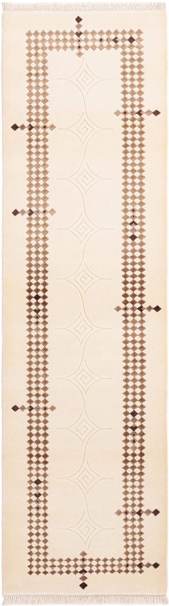 2' 9 x 9' 7 Hand Knotted Darya Wool Runner Rug