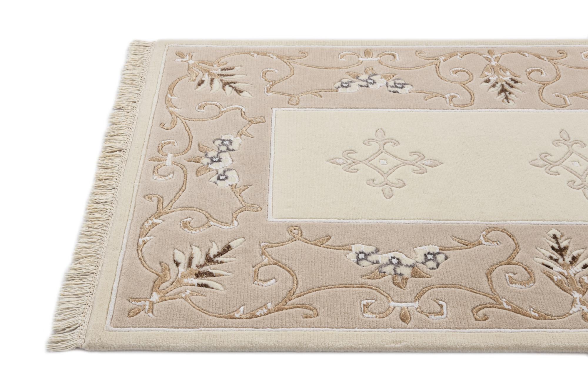 2' 9 x 9' 9 Hand Knotted Darya Wool Runner Rug