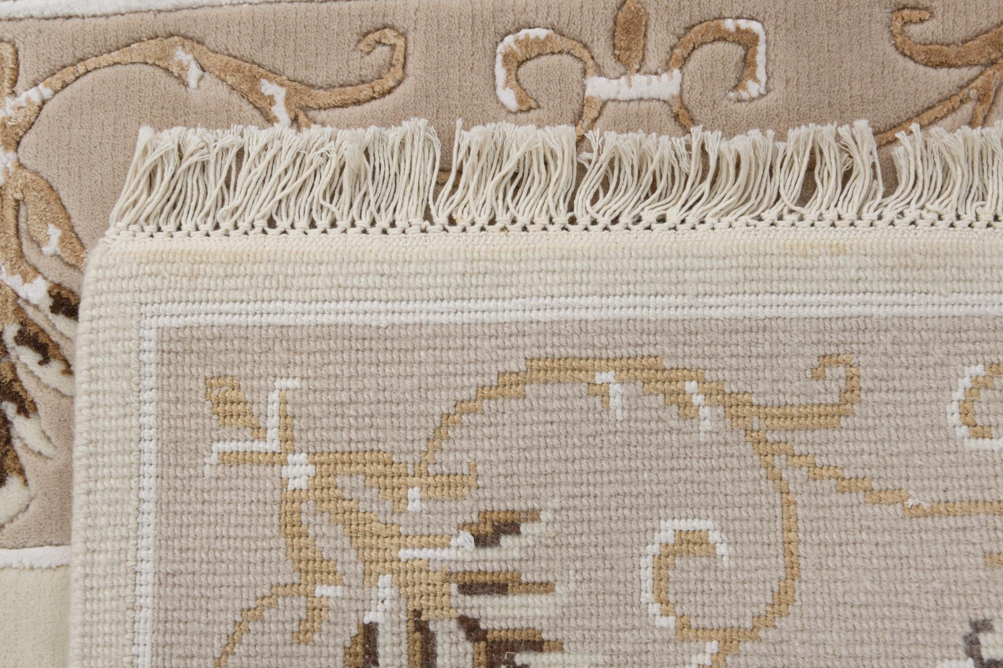 2' 9 x 9' 9 Hand Knotted Darya Wool Runner Rug