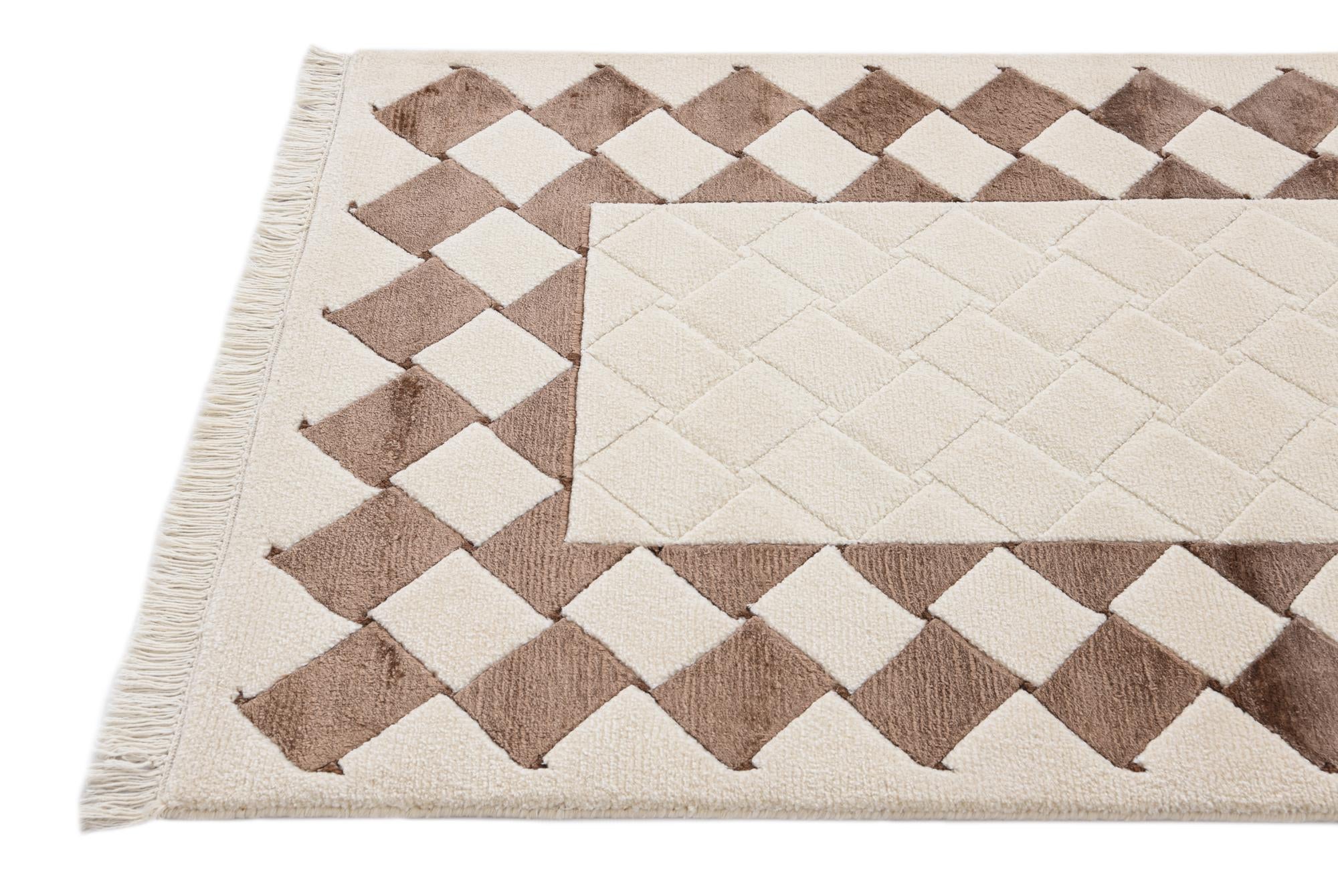 2' 7 x 9' 9 Hand Knotted Darya Wool Runner Rug
