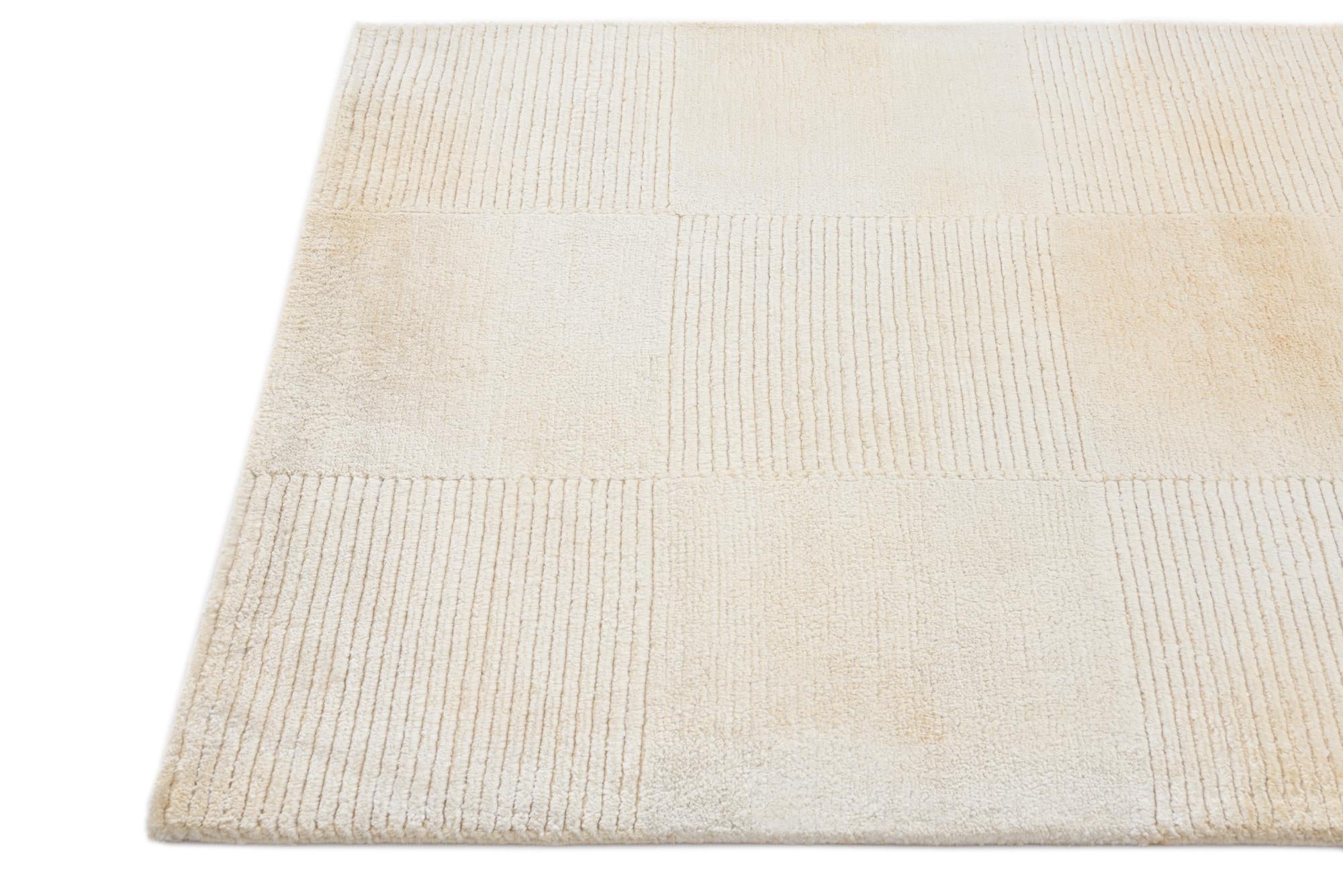 2' 8 x 9' 10 Hand Knotted Darya Wool Runner Rug
