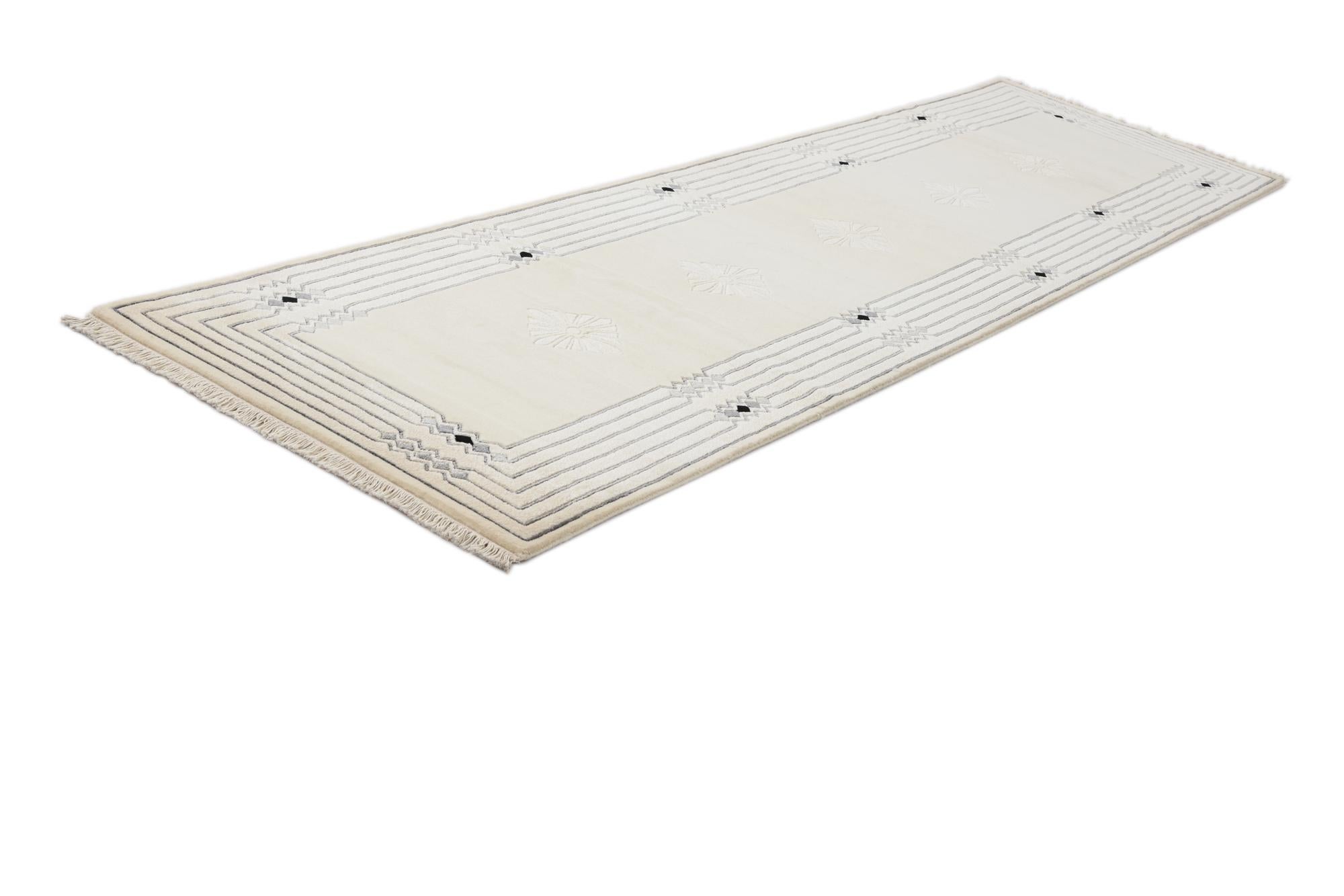 2' 7 x 10' 2 Hand Knotted Darya Wool Runner Rug