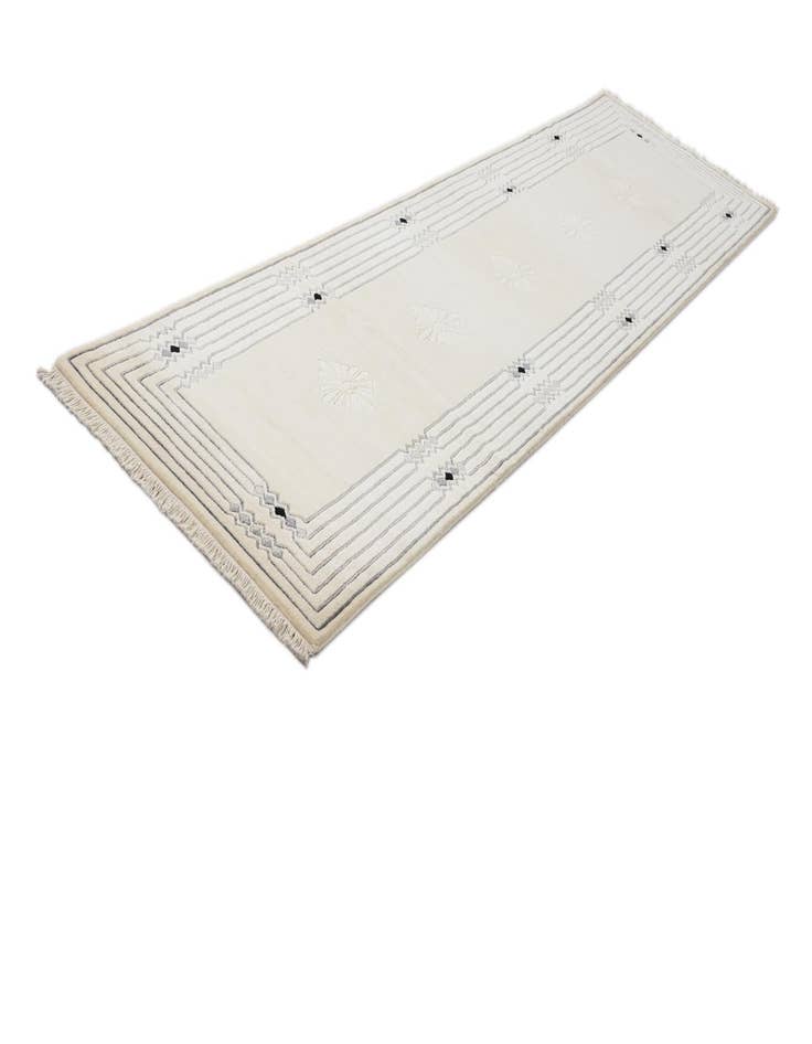 Detail image of 2' 7 x 10' 2  Hand Knotted Darya Wool Runner Rug