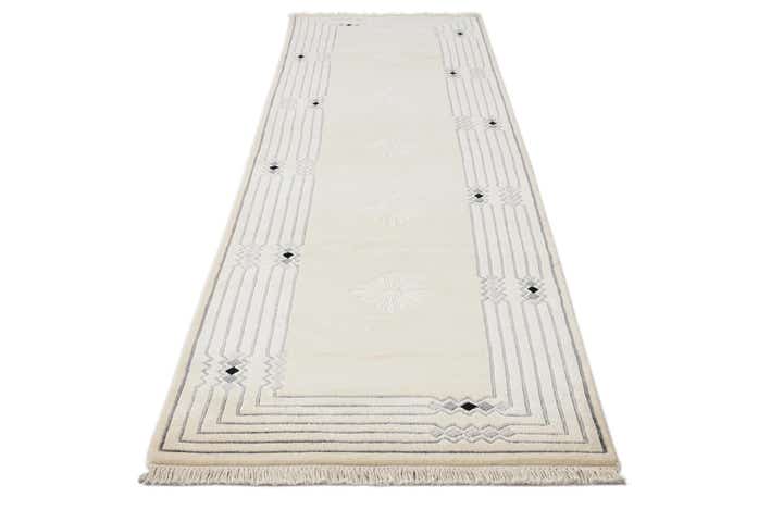 2' 7 x 10' 2 Hand Knotted Darya Wool Runner Rug