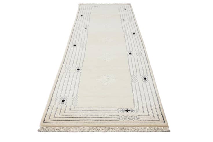 Detail image of 2' 7 x 10' 2 Hand Knotted Darya Wool Runner Rug