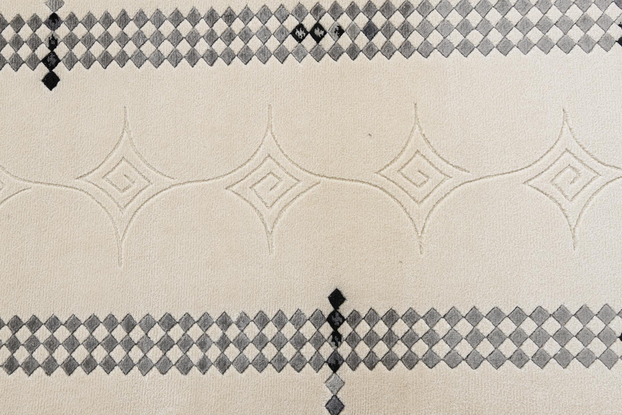 2' 7 x 9' 11 Hand Knotted Darya Wool Runner Rug
